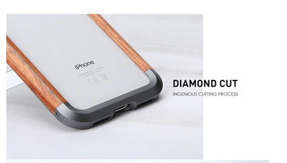 Vintage Wooden Frame Phone Case, Wood Phone Cover