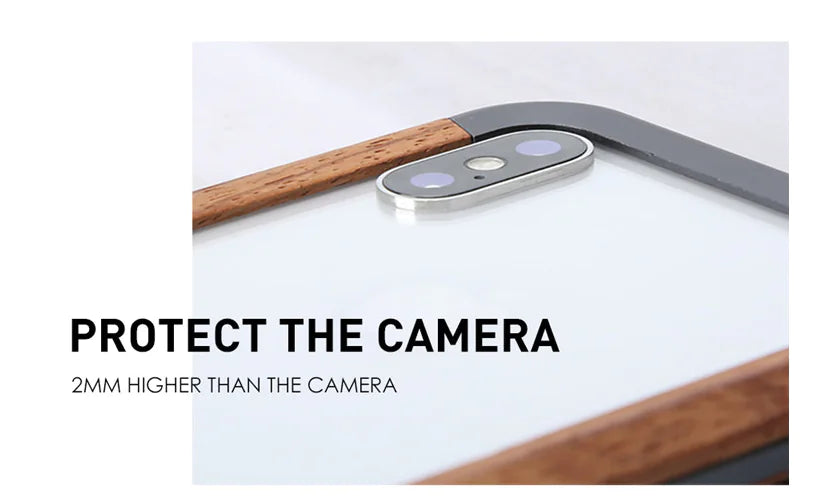 Vintage Wooden Frame Phone Case, Wood Phone Cover