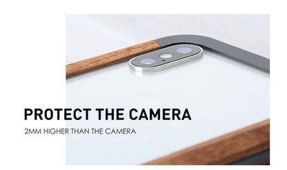 Vintage Wooden Frame Phone Case, Wood Phone Cover